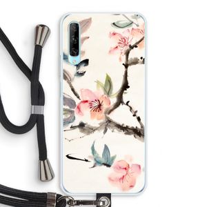 Japanse bloemen: Huawei P Smart Pro Transparant Hoesje met koord