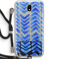 Blauwe pijlen: Samsung Galaxy J7 (2017) Transparant Hoesje met koord