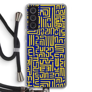 Majorelle Blue Print: Samsung Galaxy S21 FE Transparant Hoesje met koord