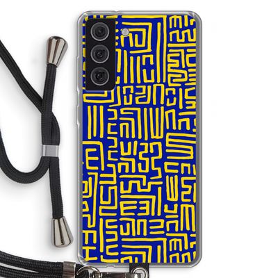 Majorelle Blue Print: Samsung Galaxy S21 FE Transparant Hoesje met koord