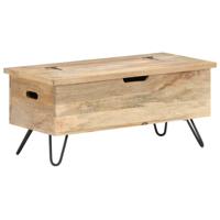 Opbergkist 90x40x45 cm massief mangohout