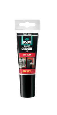Siliconenkit High Temp Zwart Tube 60 ml - Bison