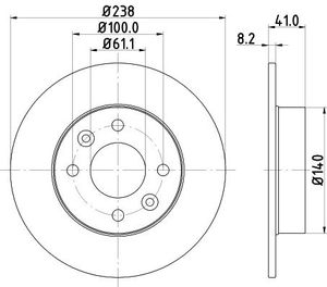 Remschijf Gecoat 52804PRO 8DD355101221