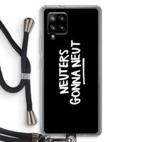 Neuters (zwart): Samsung Galaxy A42 5G Transparant Hoesje met koord