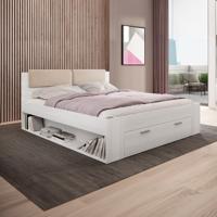 Home365 Houten Bed met Lade Genua - Wit Home365 Houten Bed met Lade Genua - Wit