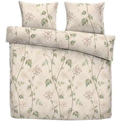 2e Halve Prijs Leen Bakker - Dekbedovertrek Vera - Beige/groen - 240x220 Cm - Polyester/Katoen - Beige#Groen