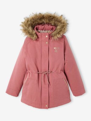 3-in-1 parka met capuchon meisje purple dark
