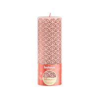 Bolsius Rustieke Stompkaars 19x6,8 cm Misty Pink met Print