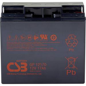 CSB Battery GP 12170 Standby USV Loodaccu 12 V 17 Ah Loodvlies (AGM) (b x h x d) 181 x 167 x 76 mm M5-schroefaansluiting Onderhoudsvrij, Geringe zelfontlading