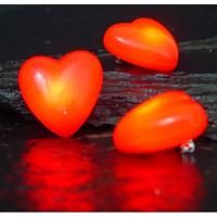 Hartjes broche - 10x - met knipperlicht - op batterijen - 4 cm - sierspeld