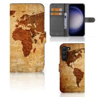 Samsung Galaxy S23 Plus | Flip Cover | Wereldkaart