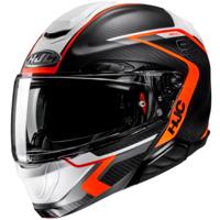 HJC RPHA-91 Carbon Lagos, Systeemhelm, Mat grijs Oranje