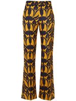 La DoubleJ pantalon de tailleur à imprimé graphique - Jaune