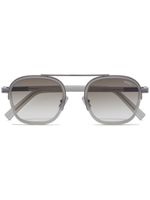 Zegna lunettes de soleil à monture ronde - Gris