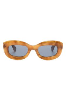 Garrett Leight lunettes de soleil à monture ronde - Marron