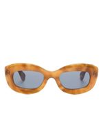 Garrett Leight lunettes de soleil à monture ronde - Marron