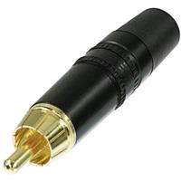 Rean AV NYS373-0 Cinch-connector Stekker, recht Aantal polen: 2 Zwart 1 stuk(s)