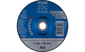 PFERD 62217622 E 180-7 SG ALU Afbraamschijf gebogen Diameter 180 mm Boordiameter 22.23 mm Aluminium, Non-ferrometaal 10 stuk(s)