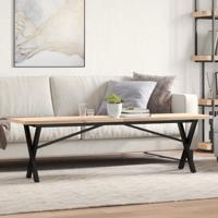 Salontafel X-frame 160x40x45,5 cm grenenhout en staal