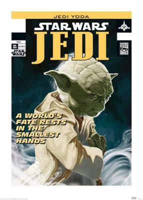 Kunstdruk Star Wars Yoda Worlds Fate 50x70cm