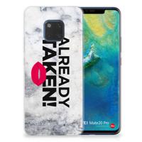 Huawei Mate 20 Pro | Siliconen hoesje | met naam Already Taken White