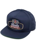 RHUDE casquette à logo brodé - Bleu - thumbnail