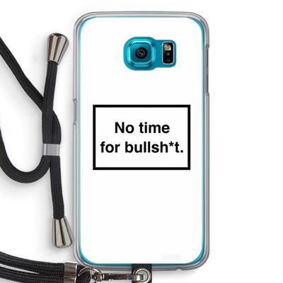 No time: Samsung Galaxy S6 Transparant Hoesje met koord