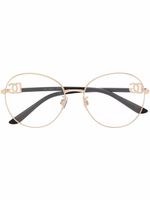 Dolce & Gabbana Eyewear lunettes de vue à monture ronde - Or - thumbnail