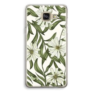 Wit bloemenpatroon: Samsung Galaxy A5 (2016) Transparant Hoesje