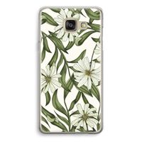 Wit bloemenpatroon: Samsung Galaxy A5 (2016) Transparant Hoesje