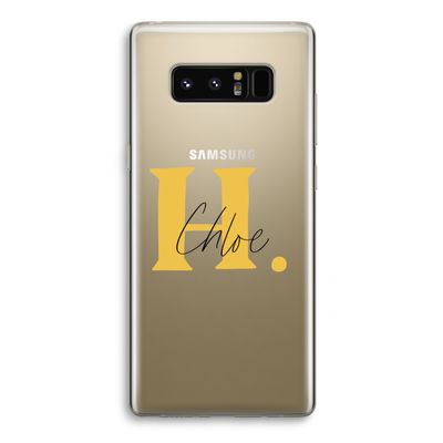 Amber Script: Samsung Galaxy Note 8 Transparant Hoesje