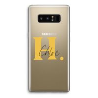 Amber Script: Samsung Galaxy Note 8 Transparant Hoesje