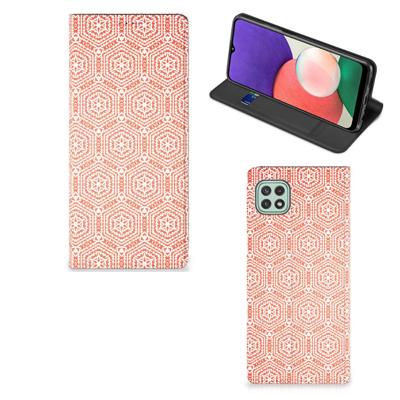 Samsung Galaxy A22 5G | Hoesje met Magneet | Pattern Orange