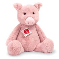 Knuffeldier varken/biggetje - zachte pluche stof - premium kwaliteit knuffels - roze - 32 cm   - - thumbnail