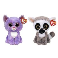 Ty - Knuffel - Beanie Buddy - Cassidy Cat & Linus Lemur - thumbnail