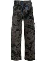 DARKPARK jean droit John à motif camouflage - Gris