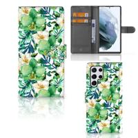 Samsung Galaxy S22 Ultra Hoesje Orchidee Groen