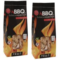BBQ Collection - Barbecue en vuurkorf aanmaak houtwol krullen - 50x stuks - BBQ aanmaken