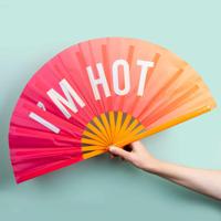 Houten waaier XXL - I'm Hot