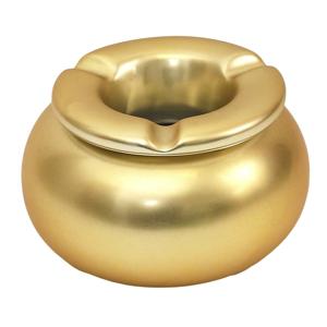 Storm Asbak Marrakesh - Kunststeen - D10 x H6 cm - mat goud - voor binnen/balkon/serre