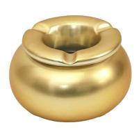 Storm Asbak Marrakesh - Kunststeen - D10 x H6 cm - mat goud - voor binnen/balkon/serre