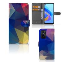 OPPO A76 | A96 | Book Case | Polygon Dark