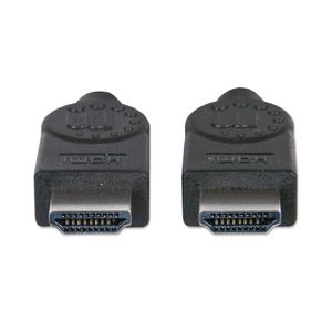 Manhattan 308816 HDMI-kabel HDMI Aansluitkabel HDMI-A-stekker, HDMI-A-stekker 1.00 m Zwart High Speed HDMI