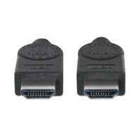 Manhattan 308816 HDMI-kabel HDMI Aansluitkabel HDMI-A-stekker, HDMI-A-stekker 1.00 m Zwart High Speed HDMI - thumbnail