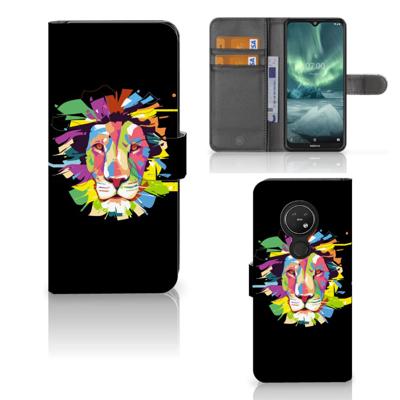 Nokia 7.2 | Nokia 6.2 Leuk Hoesje Lion Color Nokia 7.2 | Nokia 6.2 Leuk Hoesje Lion Color