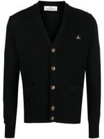 Vivienne Westwood cardigan à logo Orb brodé - Noir - thumbnail