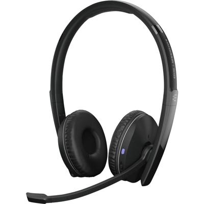 EPOS Headset On Ear headset Telefoon Bluetooth Stereo Zwart Noise Cancelling Volumeregeling, Microfoon uitschakelbaar (mute)