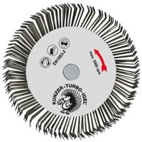 KUNZER ronde staaldraadborstel "turbo igel " round brush with mandrel m14/d=100mm steel