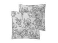 LIVARNO Set van 2 kussenslopen 50 x 60 cm (Wit/grijs)