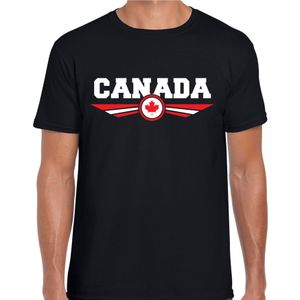 Canada landen t-shirt zwart heren 2XL  -